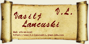 Vasilj Lančuški vizit kartica